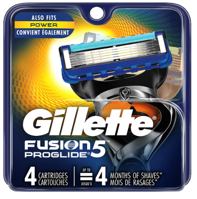 Gillette Fusion ProGlide Power razor blade cartridges 4 pack